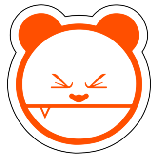 Mad Panda Sticker (Orange)